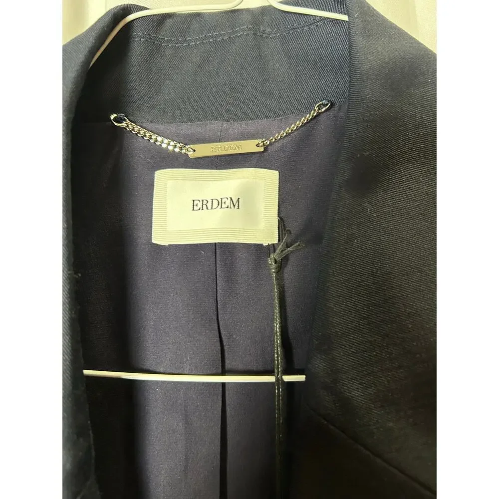 ERDEM Flower Double-Breasted Belted Wool Blazer - Picture 9 of 10